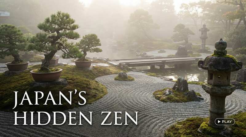 蜜桃传媒植物视频-日式禅意盆景视频